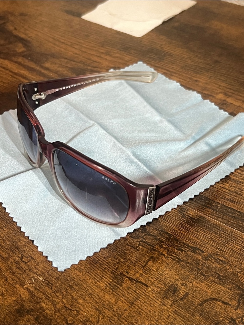 Ralph Lauren Purple Gradient Frame Sunglasses with Dark Gradient Lenses